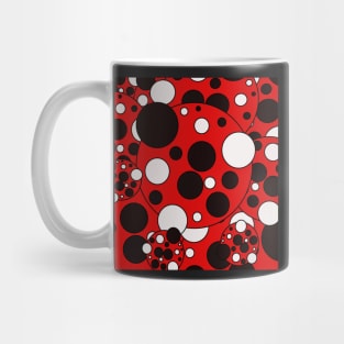 lady bug polka dot design pattern Mug